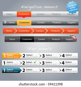 Web designers toolkit - Navigation menus and step panels part 2