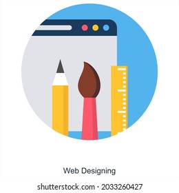 Web Designing or Development Icon Concept