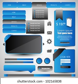 web designing element set