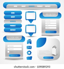 web designing element set