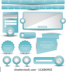 web designing element set