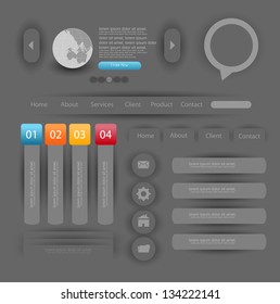 web designing element set