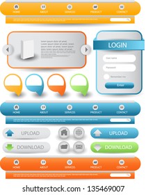 web designing element set