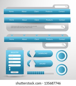 web designing element set