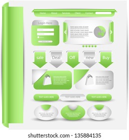 web designing element set