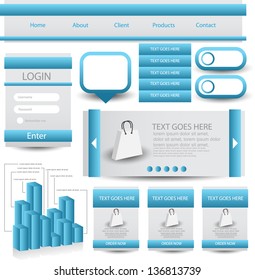 web designing element set