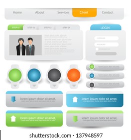 web designing element set