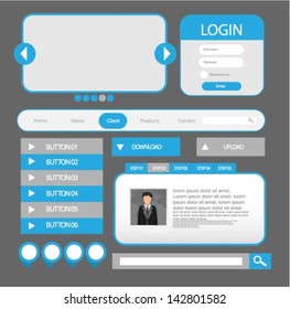 web designing element set