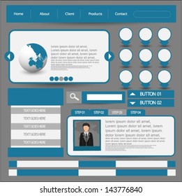 web designing element set