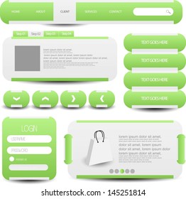 web designing element set
