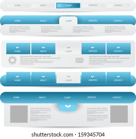 web designing element set