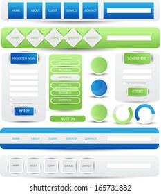 web designing element set