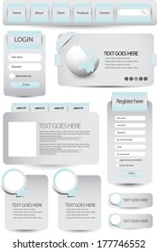 web designing element set