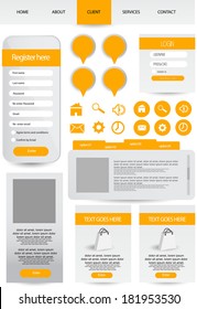 web designing element set