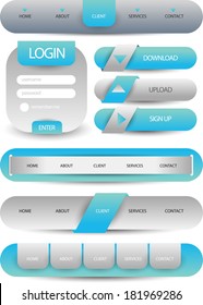 web designing element set