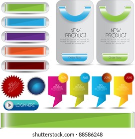 web designing element set
