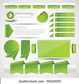 web designing element set