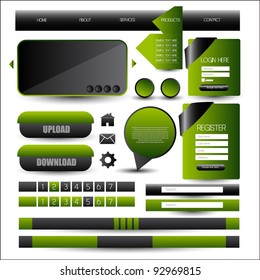 web designing element set