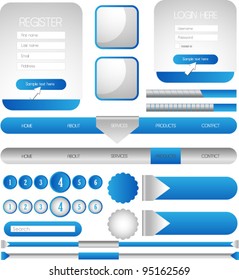 web designing element set
