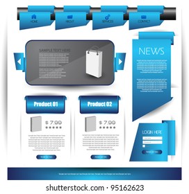 web designing element set