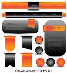web designing element set