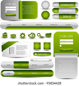 web designing element set