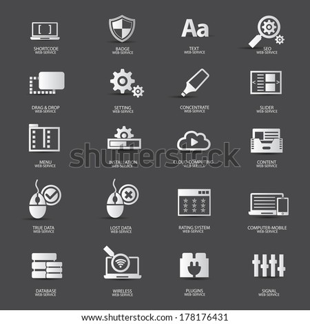 Web design,Web service icons,vector