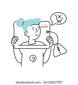 Web destroy Vector Style Illustration 