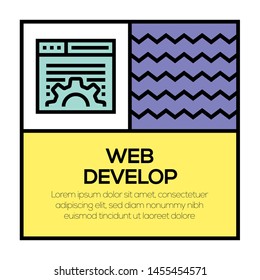WEB DEVELOP AND ILLUSTRATION ICON CONCEPT
