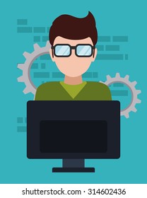 Web developer design, vector illustration eps 10.