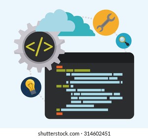 Web developer design, vector illustration eps 10.