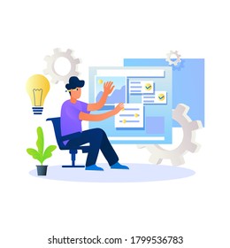 Web developer designing web layout