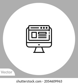 Web developer icon sign vector,Symbol, logo illustration for web and mobile