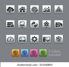 Web Developer Icons The vector file includes 5 color versions for each icon in different layers ----