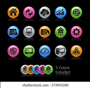 Web Developer Icons // The vector file Includes 5 color versions in different layers.