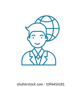 Web developer linear icon concept. Web developer line vector sign, symbol, illustration.