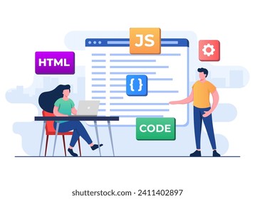 Web developer wiring code or program using laptop, Computer programming, Java, HTML symbols, Web design, Software, application design, programming languages, developing, website, programmer