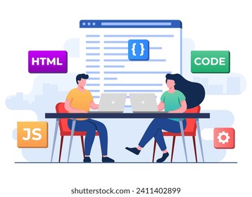 Web developer wiring code or program using laptop, Computer programming, Java, HTML symbols, Web design, Software, application design, programming languages, developing, website, programmer