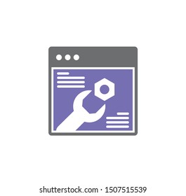 Web developing related icon on background for graphic and web design. Simple illustration. Internet concept symbol for website button or mobile app.