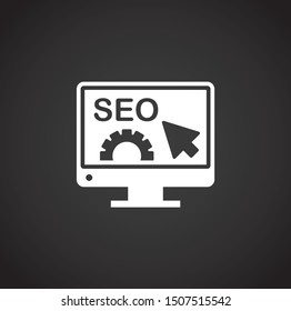 Web developing related icon on background for graphic and web design. Simple illustration. Internet concept symbol for website button or mobile app.