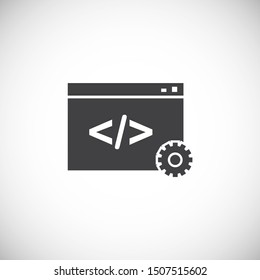 Web developing related icon on background for graphic and web design. Simple illustration. Internet concept symbol for website button or mobile app.