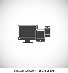 Web developing related icon on background for graphic and web design. Simple illustration. Internet concept symbol for website button or mobile app.