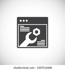Web developing related icon on background for graphic and web design. Simple illustration. Internet concept symbol for website button or mobile app.