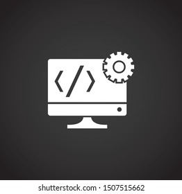 Web developing related icon on background for graphic and web design. Simple illustration. Internet concept symbol for website button or mobile app.