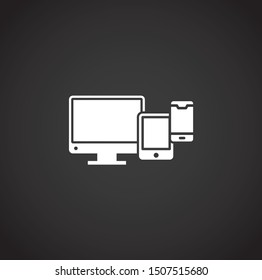 Web developing related icon on background for graphic and web design. Simple illustration. Internet concept symbol for website button or mobile app.