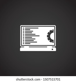 Web developing related icon on background for graphic and web design. Simple illustration. Internet concept symbol for website button or mobile app.