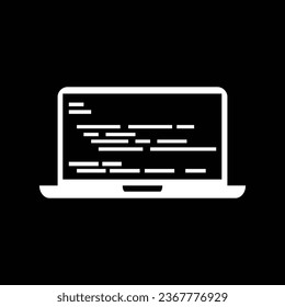 Web Development, code, html, css, java script. Concept Laptop of flat icon. Vector illustration for web design banner on site or print