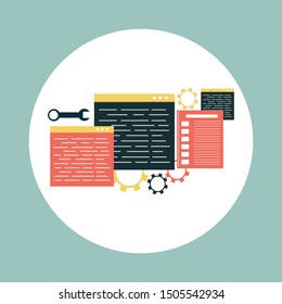web development concept with background