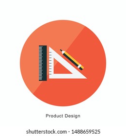 Web Development concept with digital devices on sky blue background