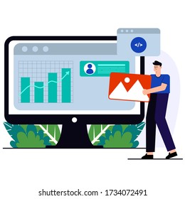 web development concept illustration landing page